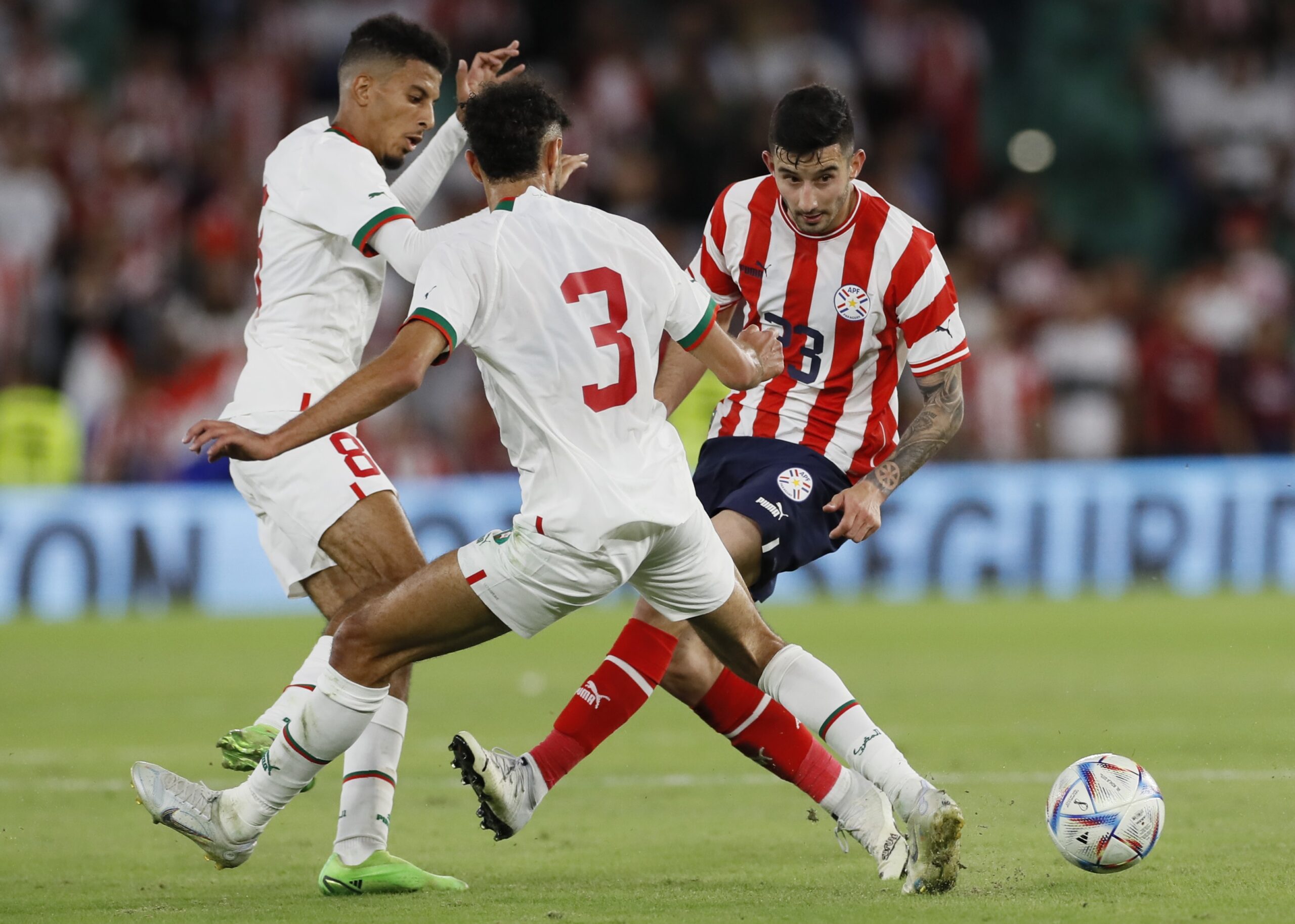  التعادل السلبي ينهي مباراة المغرب والباراغواي 