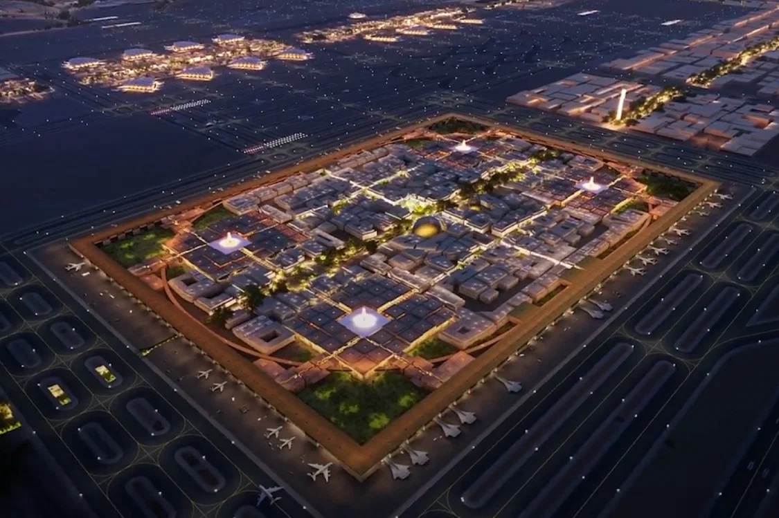  محمد بن سلمان يطلق مخطط مطار الملك سلمان الأكبر في العالم 