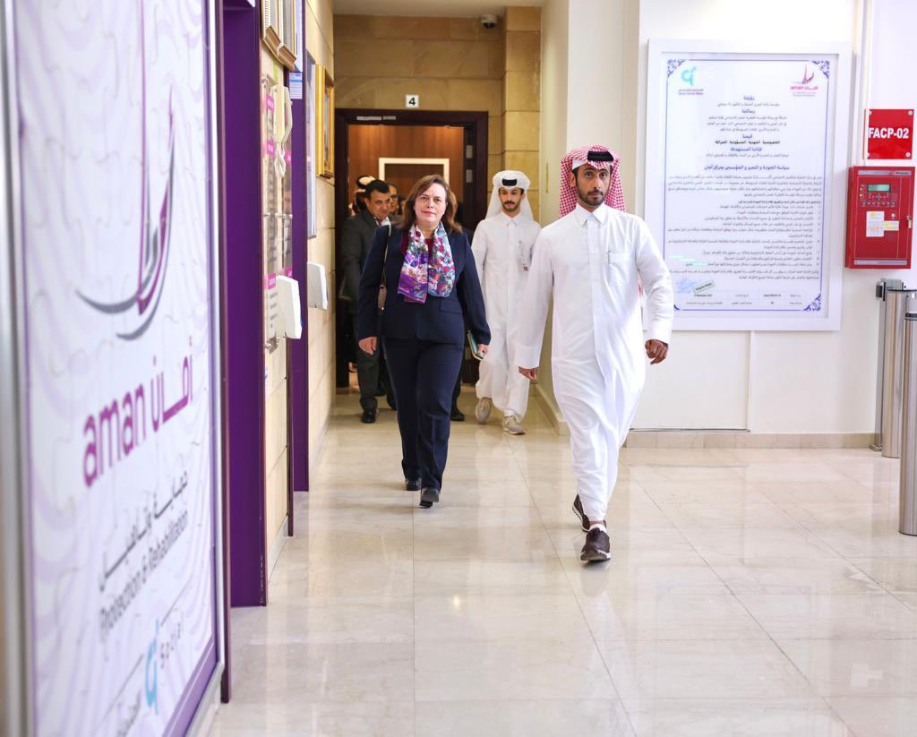 حيار تزور مركز "أمان" لحماية الطفل والمرأة بالدوحة