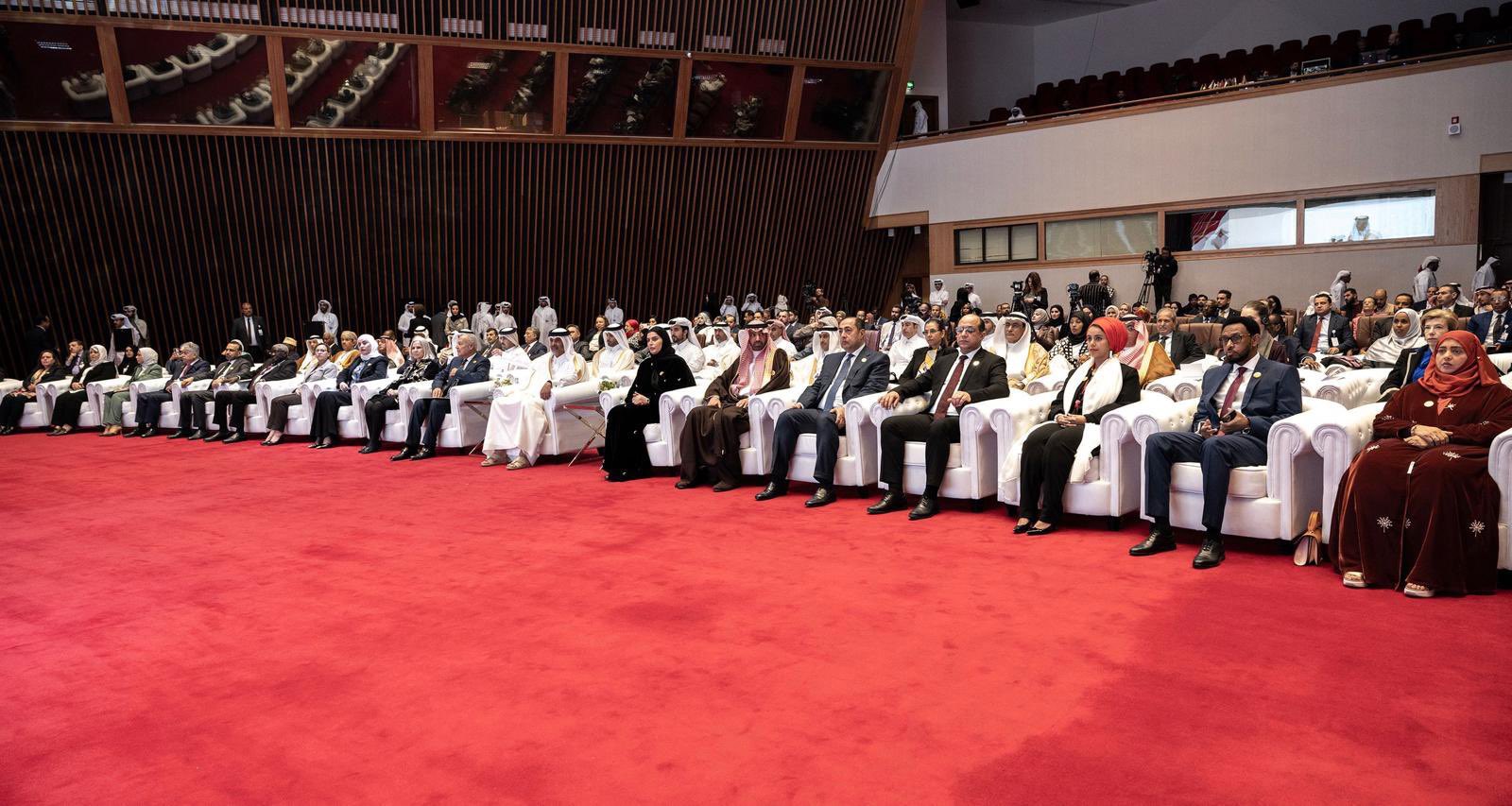 الوزيرة عواطف حيار تدعو من الدوحة إلى الاستثمار في اقتصاد الرعاية