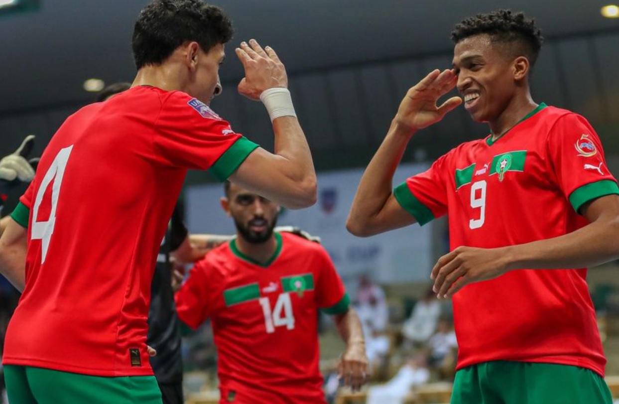  المغرب يهزم لبنان بسداسية نظيفة في كأس العرب لكرة الصالات 