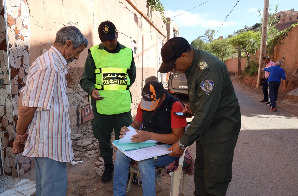 إحصاء المباني المتضررة من الزلزال في إقليم أزيلال