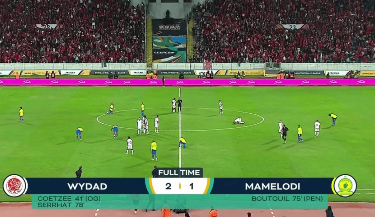 الوداد يكسب الأفضلية على صنداونز في ذهاب نهائي الدوري الإفريقي