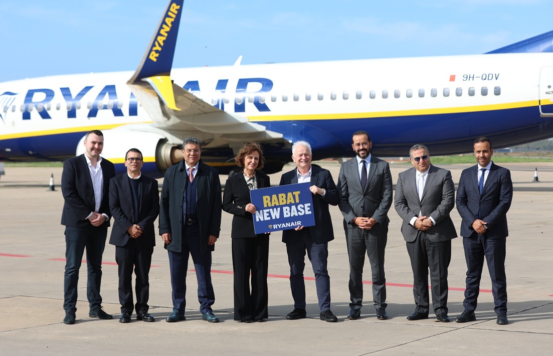 بشراكة مع المكتب الوطني المغربي للسياحة "رايان إير" تطلق قاعدة جوية جديدة بمطار الرباط وتخلق 800 منصب شغل